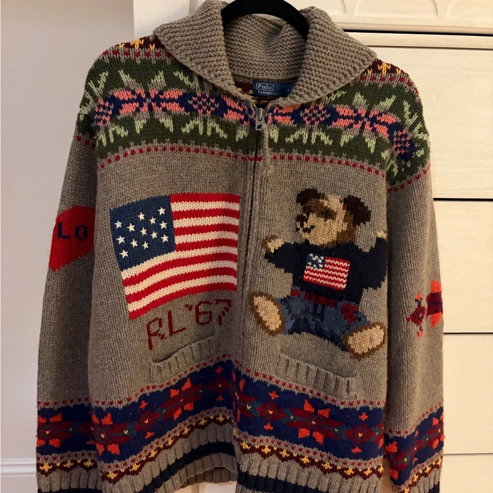 Polo Bear Wool Zip Cardigan - Picture 4 of 9